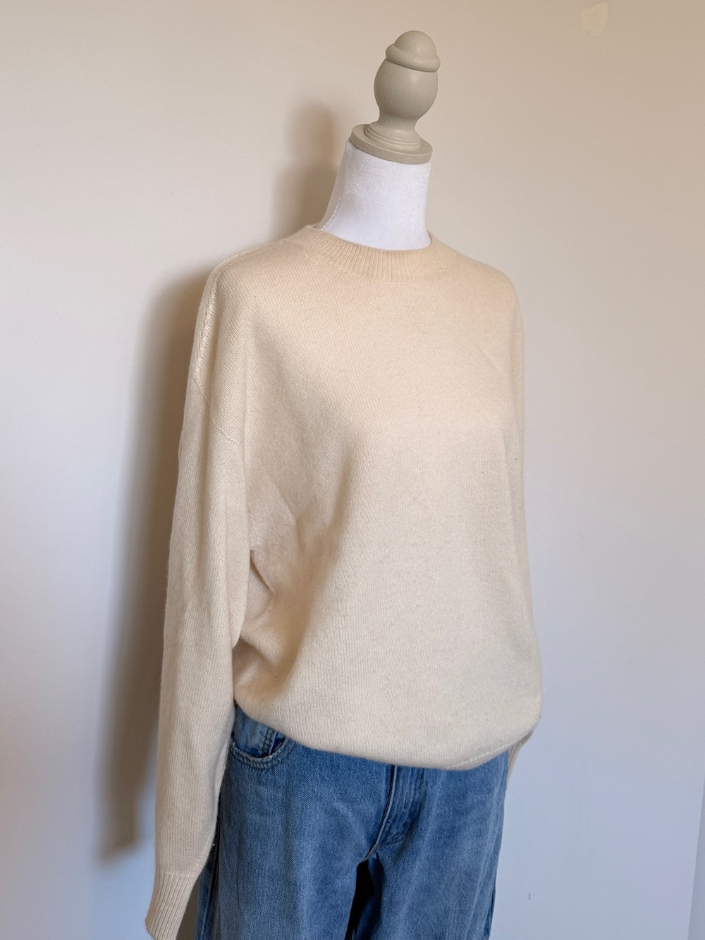 Aritzia Cream Crewneck Sweater